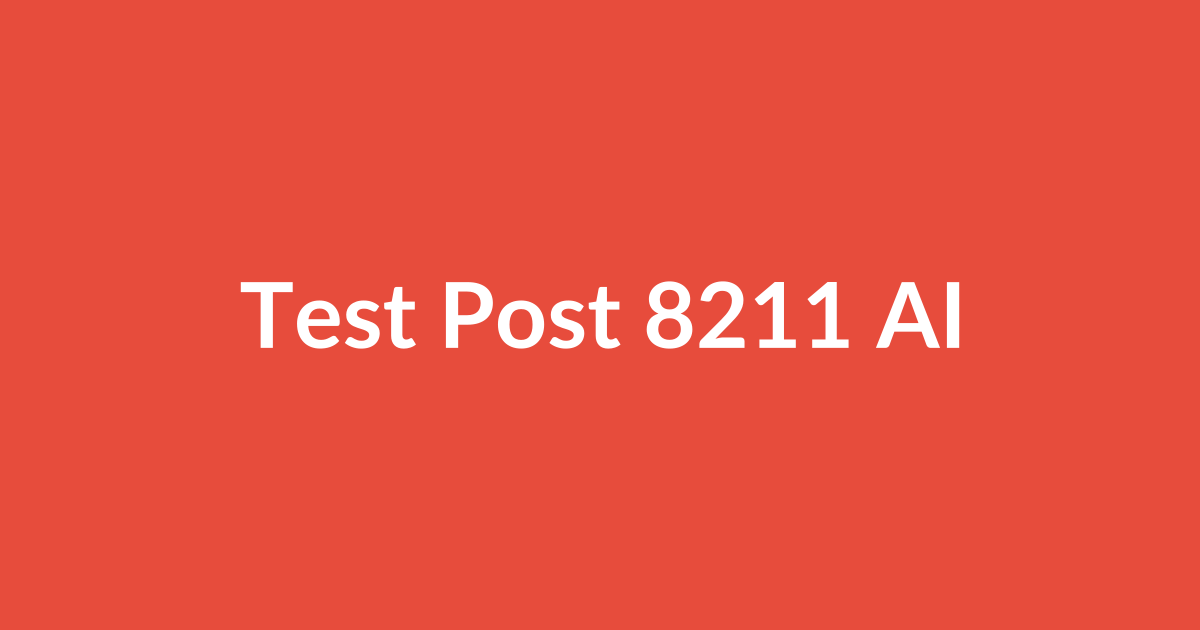 Test Post – AI Publishing System Verified ✓